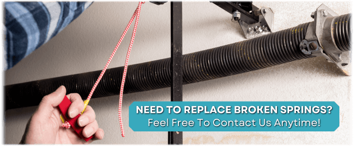 Broken Garage Door Spring Location